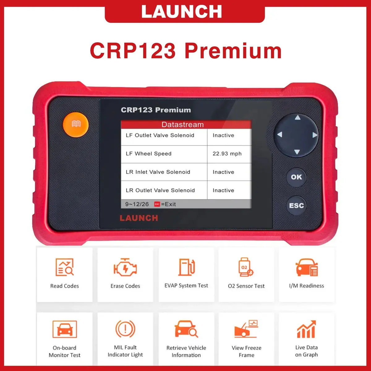 Launch Crp123 Premium Car Scan Tool Creader Professional Obd2 Car Diagnostic Scan Tool 1