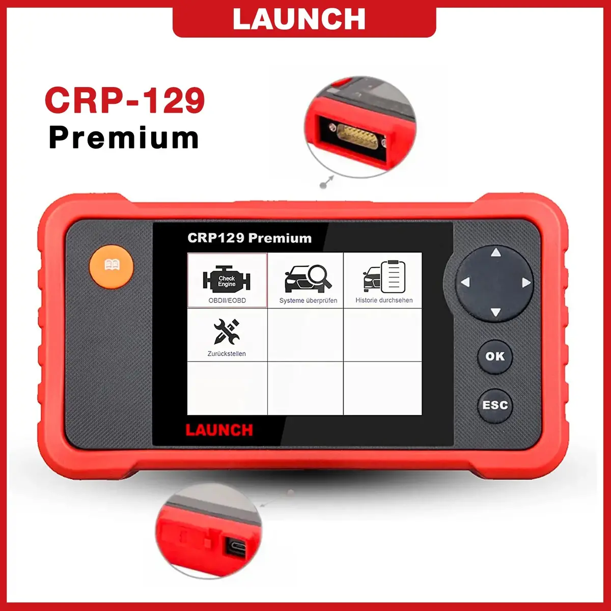 Launch Crp129 Premium Car Diagnostic Scan Tool Creader Obd2 Tool 1