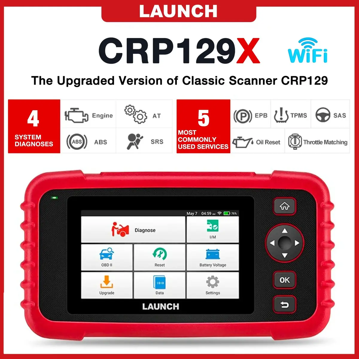 Launch Crp129x Car Scan Tool Creader Professional Obd2 Car Diagnostic Scan Tool 1