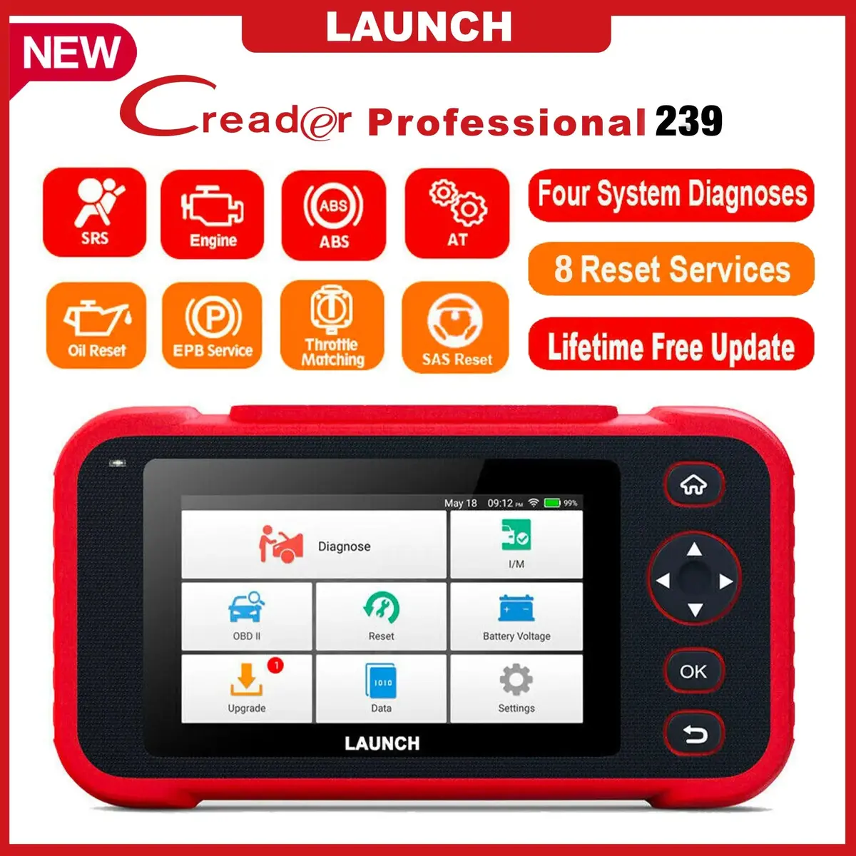 Launch Crp239 Car Code Scanner Creader Professional Obd2 Car Diagnostic Scan Tool 1