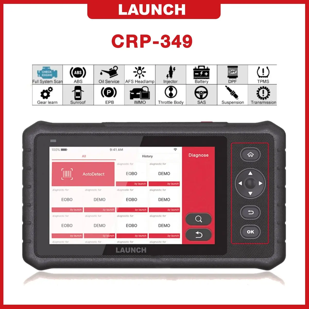 Launch Crp349 Scan Tool Creader Professional Obd2 Car Diagnostic Scan Tool 1