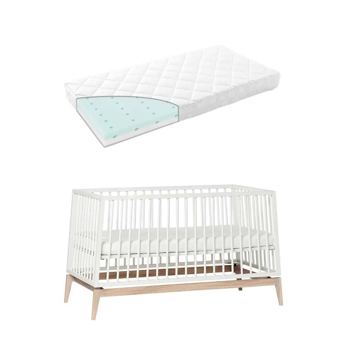 Leander Luna Cot + Mattress 1