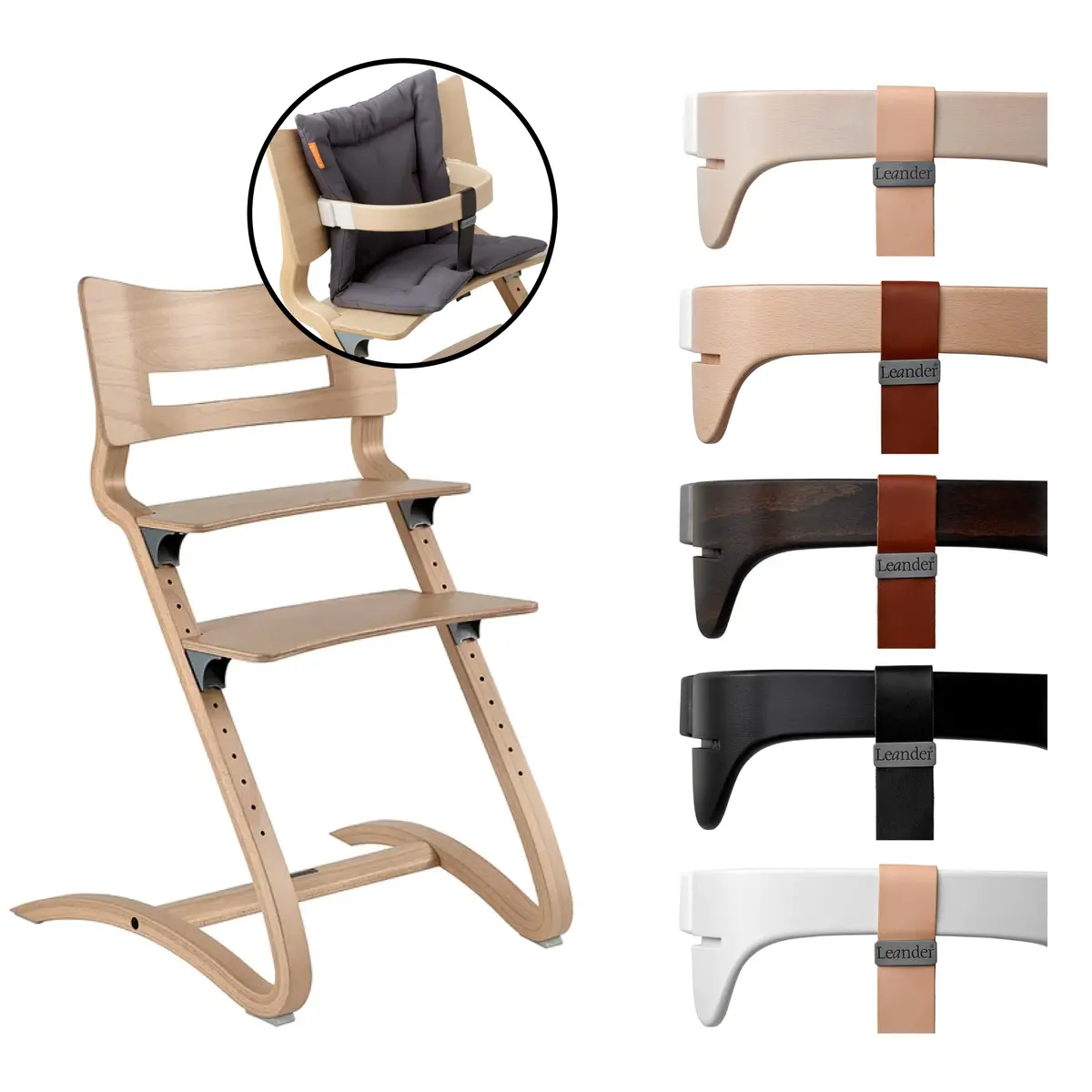Classic High Chair + Safety Bar 1
