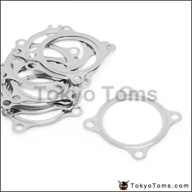 10Pcs/Lot 2.5" Inch 4Bolt Ss304 Turbo Exhaust Downpipe Flange Gasket For Gt3582r Gt35 T3 1