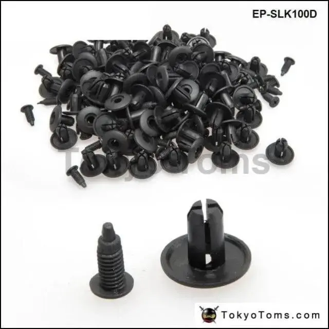 100Pcs/Lot 8Mm Car Universal Mixed Door Trunk Rack Bumper Expansion Screw Threaded Nail Plastic Interior Clip 1