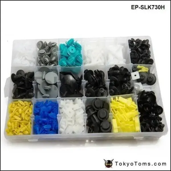 17 Kinds Mixed 730Pcs/Lot Auto Fastener Universal Bumper Fixed Clamp Push Clip For All Automobile Series Fastener 1
