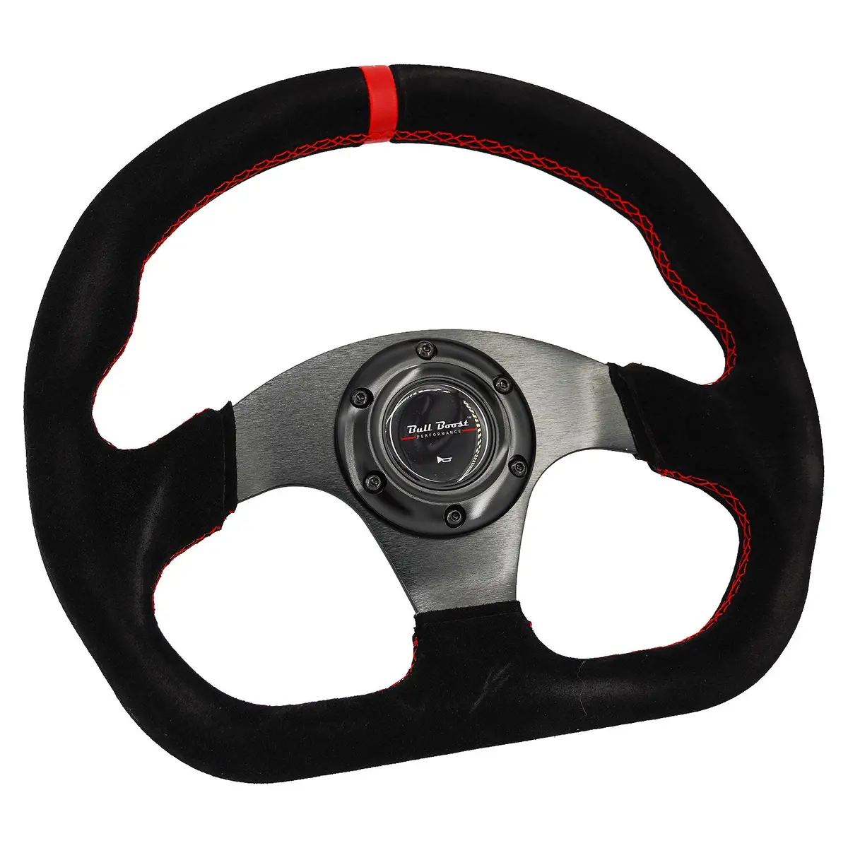 Universal Lightweight Flat Racing Billet 6-Bolt Steering Wheel 1