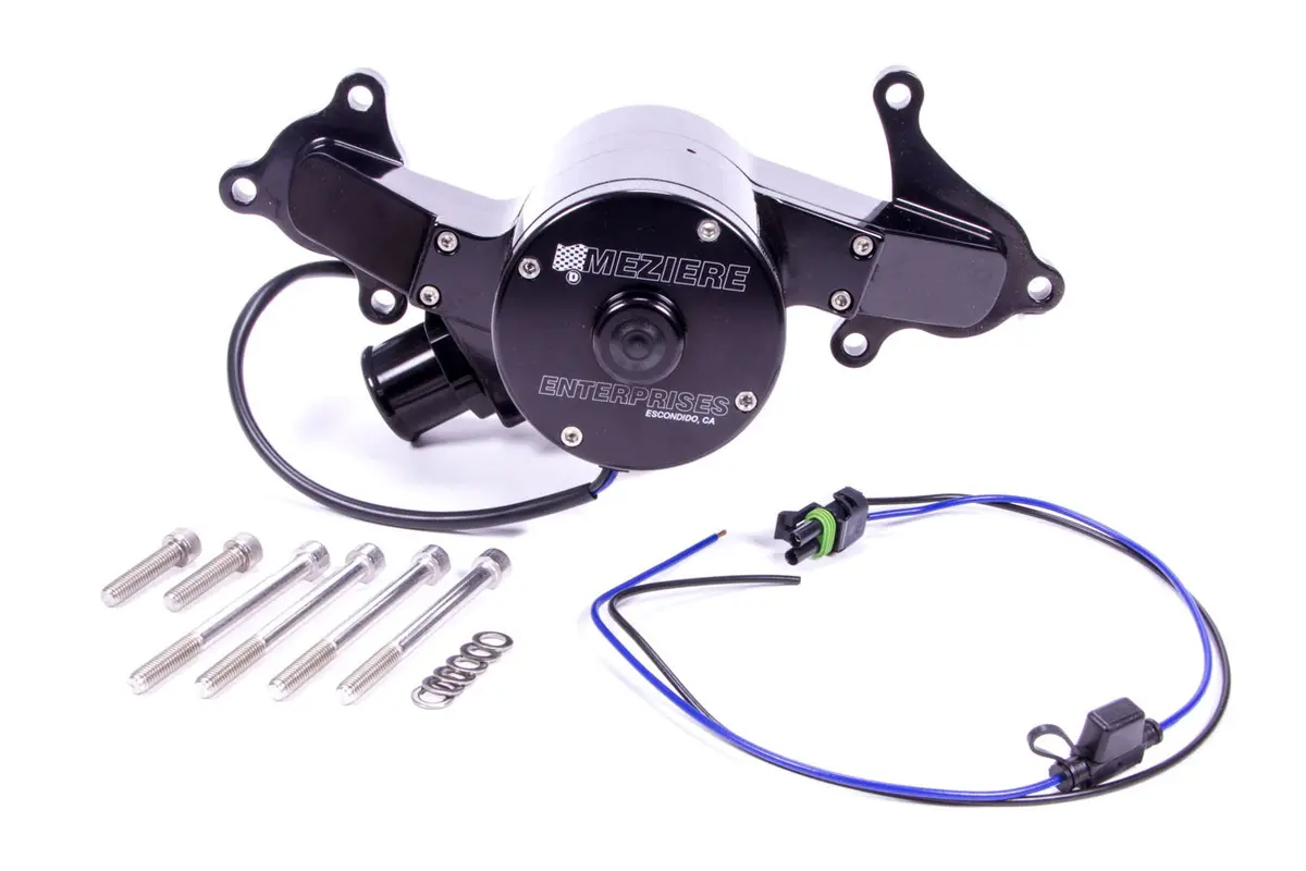 Hemi Billet Electric W/P - Hi-Flow - Black 1
