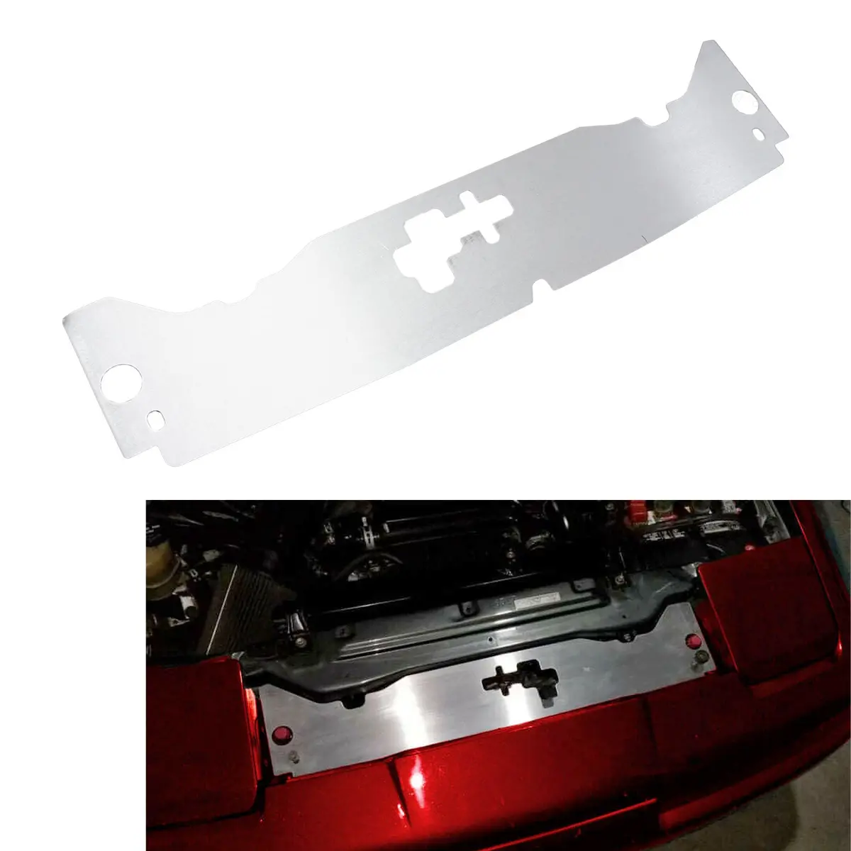 Radiator Cooling Plate Panel Slam Cover Aluminum For Mk3 Supra 86-92 Mkiii 1