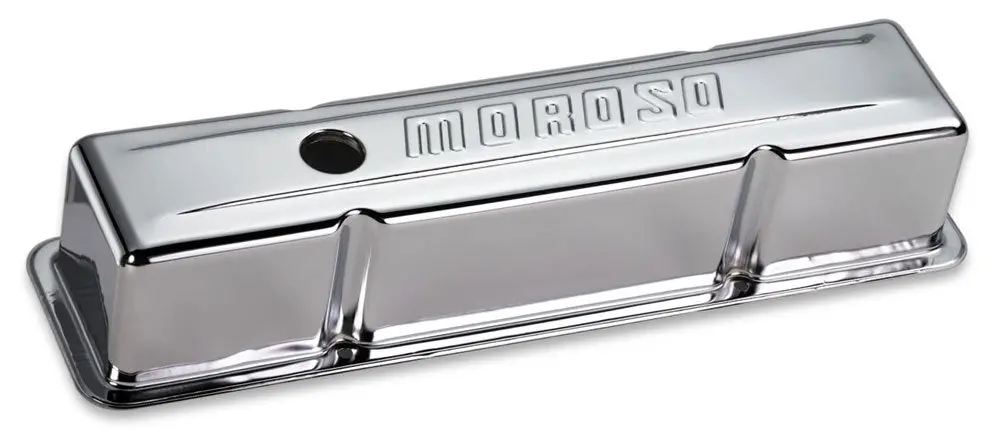 Chrome B/E Valve Covers Sbc Tall W/O Baffle 1