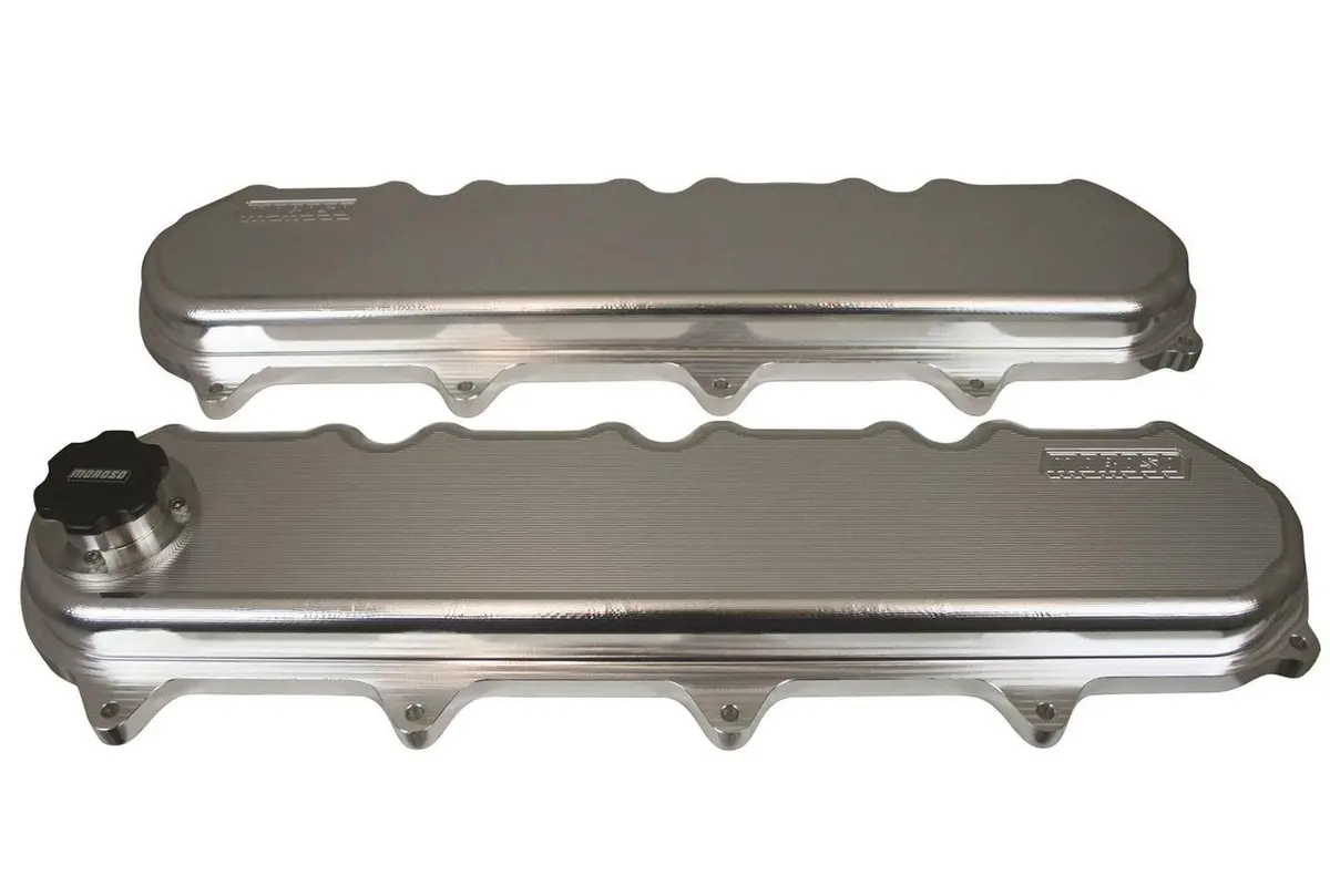 Moroso Gm Lt1/Lt4 Billet Valve Cover Set W/Oil Fill 1