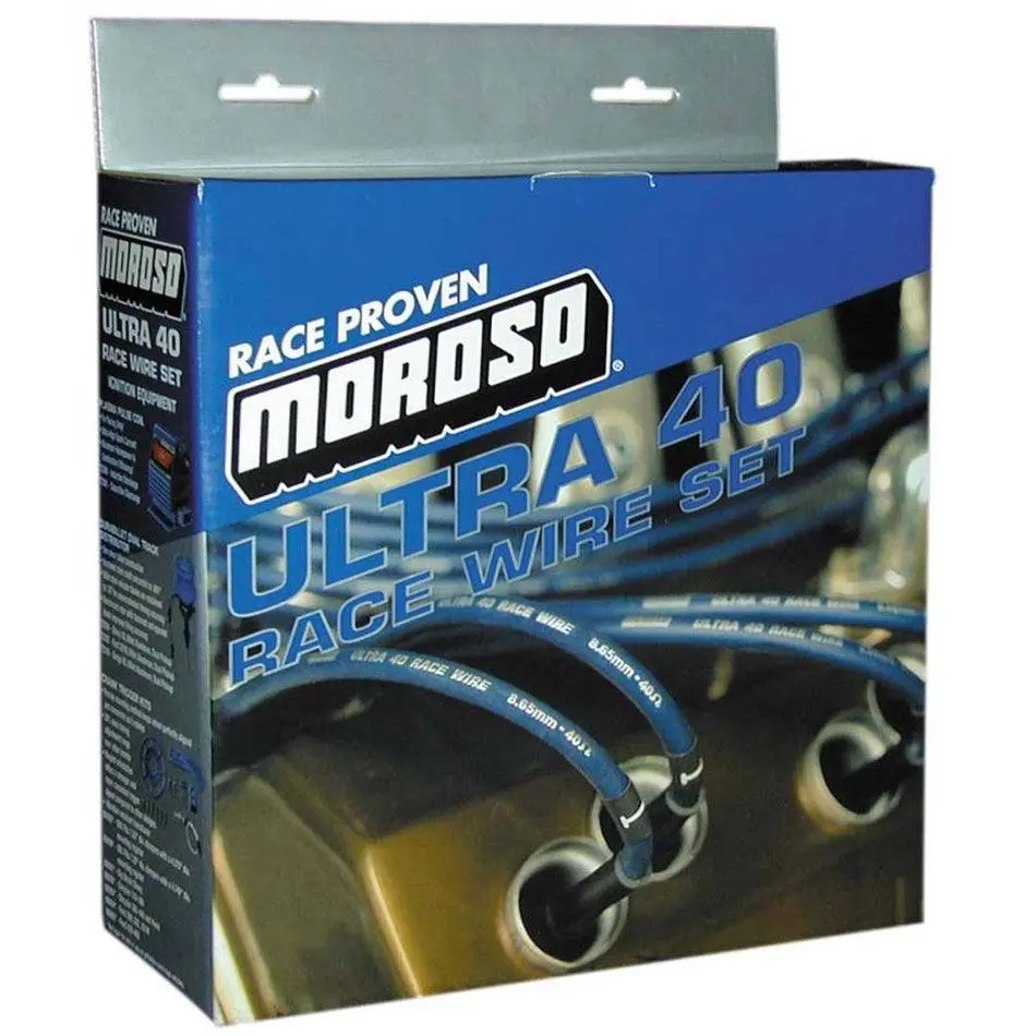 Moroso Ultra 40 Spark Plug Wire Set Sleeved Black 1