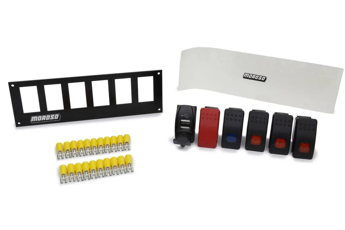 Moroso Rocker Led Switch Panel W/Breakers & Usb Ports 1