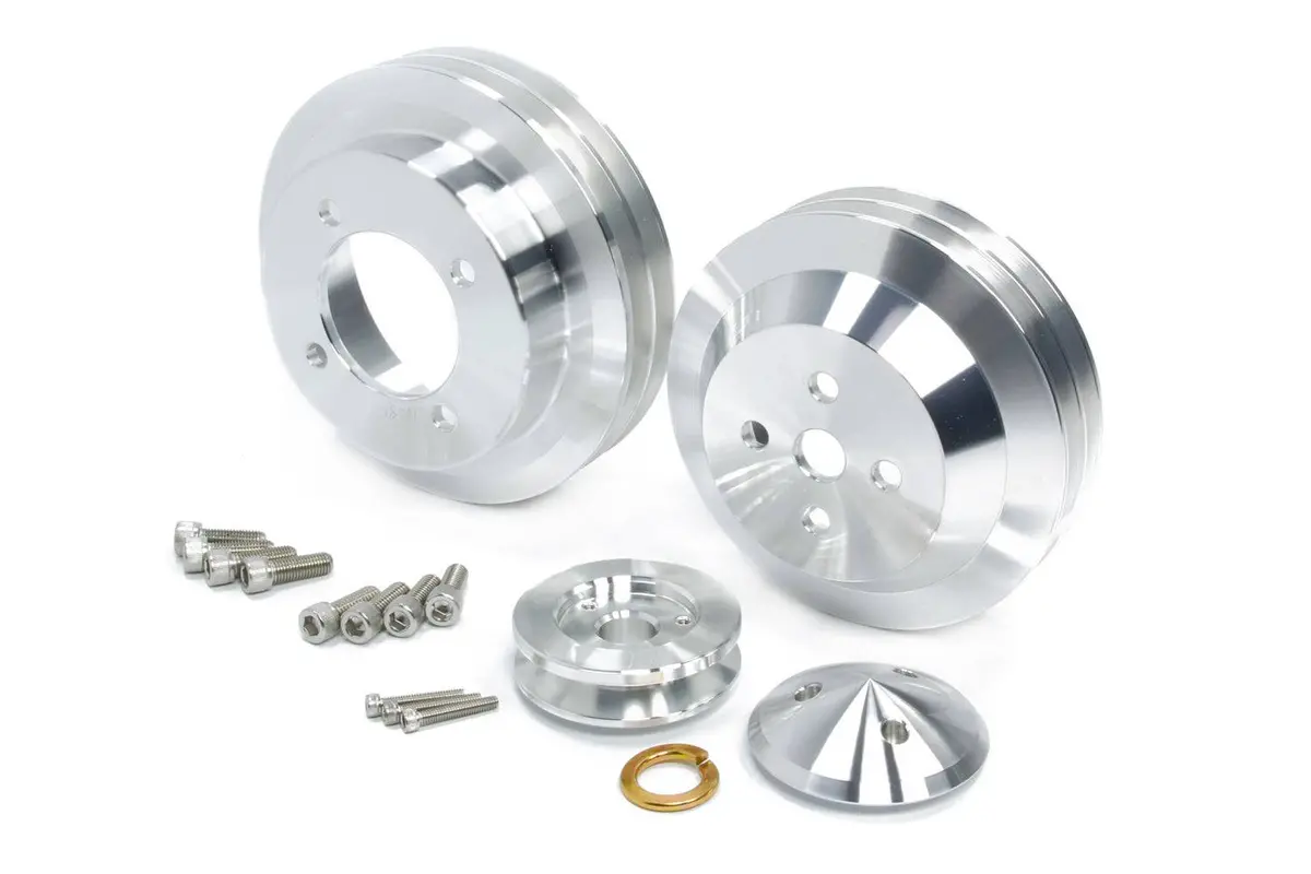 Olds 350/455 2V 3Pc Hi Flow Pulley Kit 1