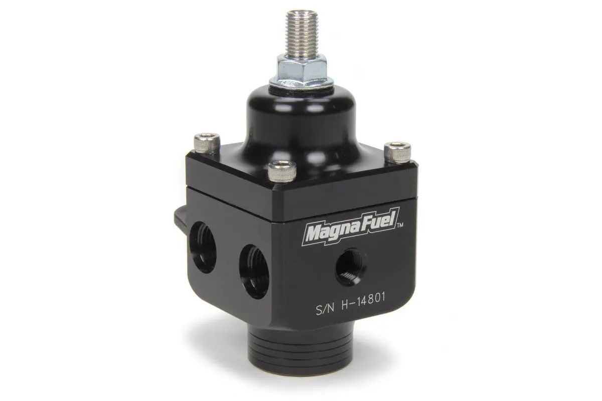 Magnafuel 4-12Psi  4-Port Fuel Regulator Black 1