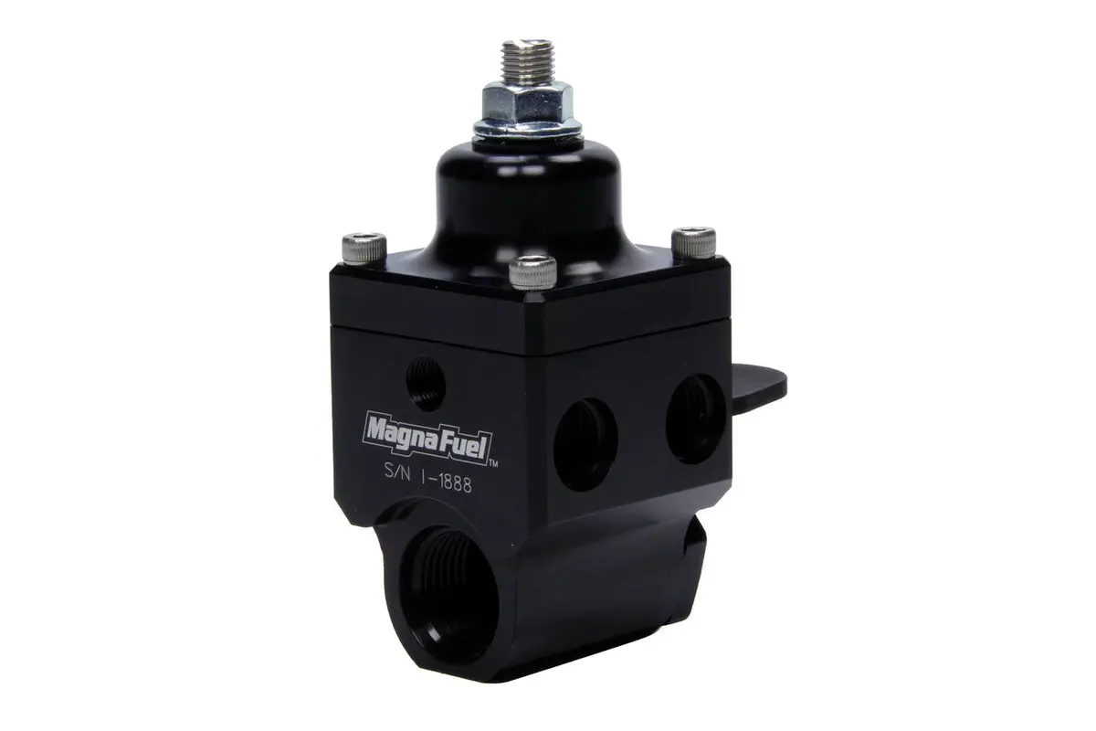Magnafuel 4-12Psi 4-Port Fuel Regulator Black 1