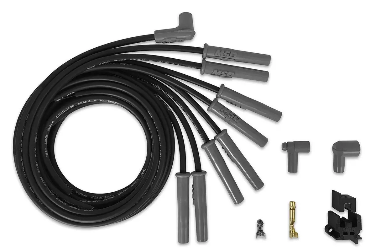 Msd 8.5Mm Spark Plug Wire Set - Black 1
