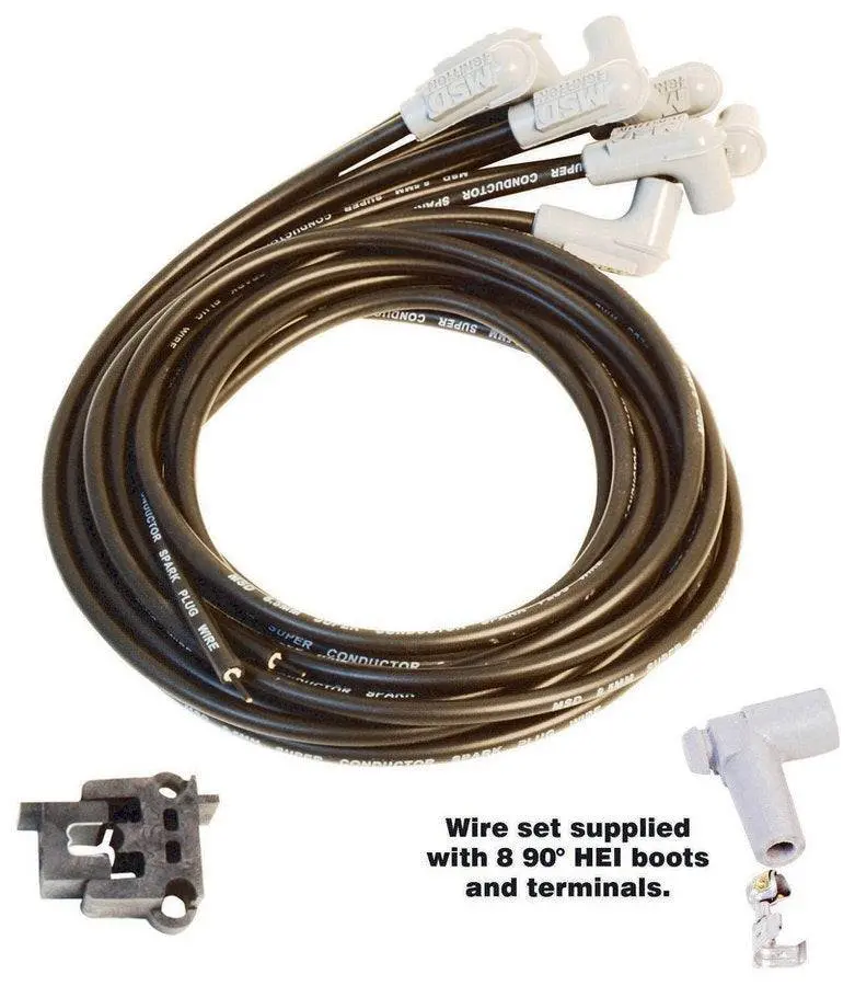 Msd 8.5Mm Spark Plug Wire Set - Black 1