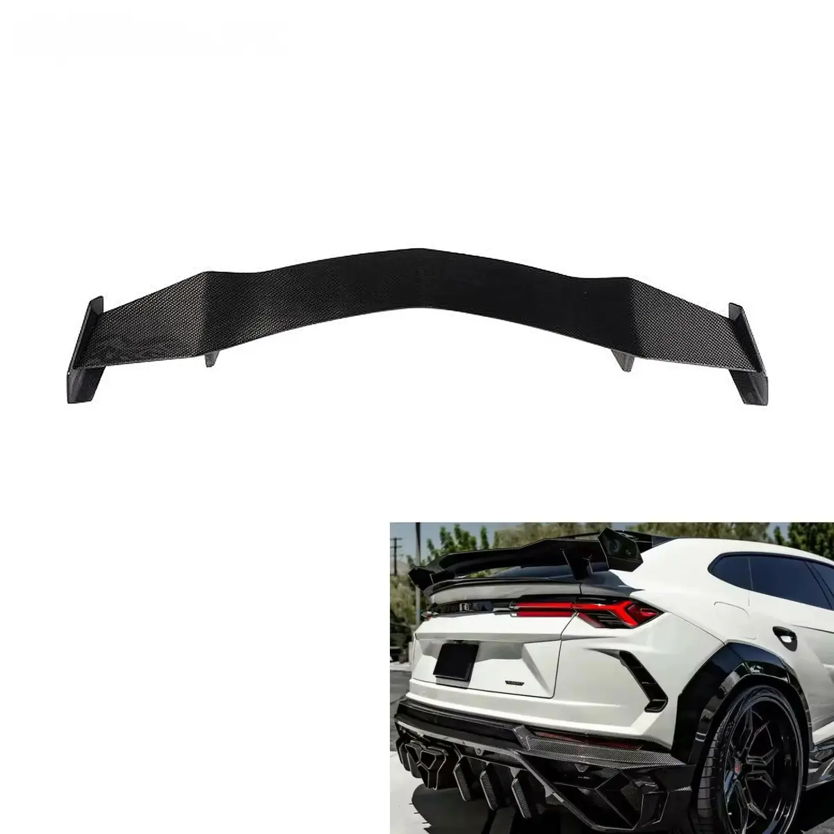 Msy Style Carbon Fiber Rear Spoiler For Lamborghini Urus 1