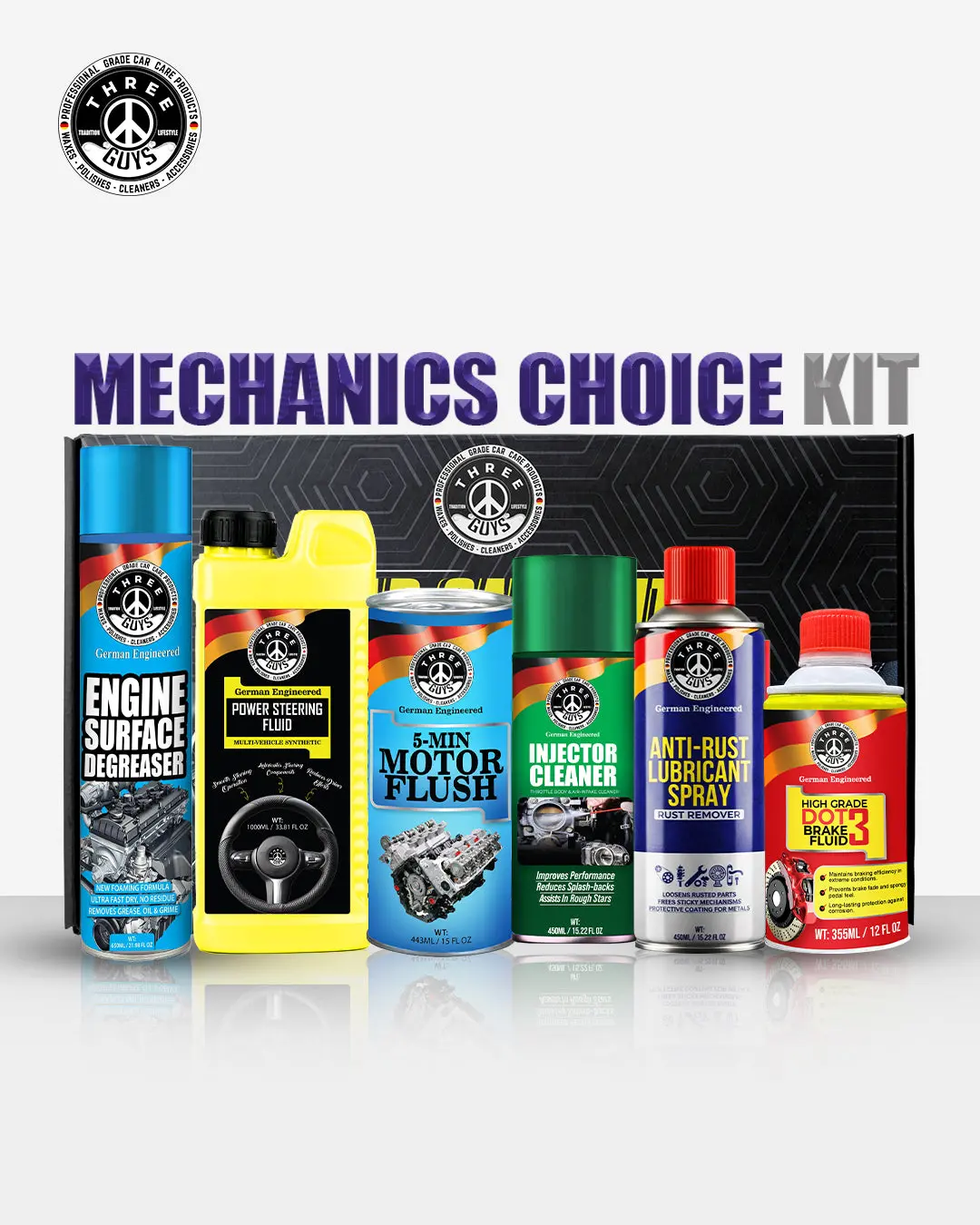 Mechanics Choice Kit – Professional Car Care Made Easy – Three Guys 1