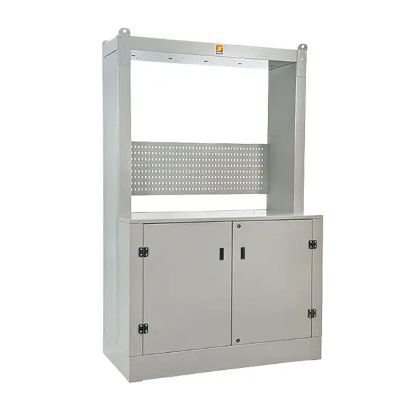 Meclube Cabinet / Workbench Drum - 2 Door With Mounting Frame And Perforated Panel 1