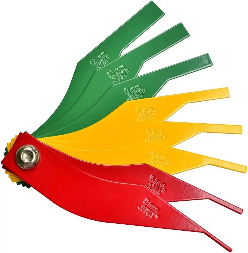 Metal Brake Pad Detector Brake Measure Pad Thickness Gauge Scale Car Repair Tool Brake Feeler Kit Brake Lining Tool 1