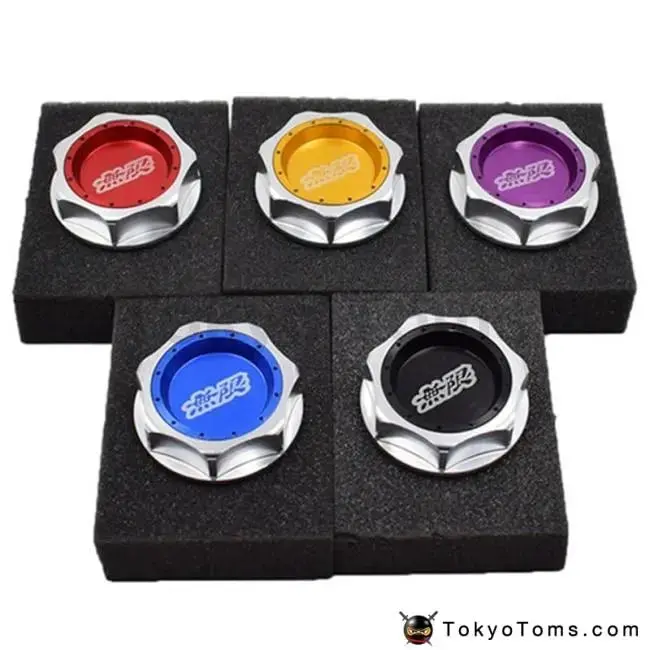 Mgen Aluminum Engine Oil Cap Fuel Filler Tank Cover For Honda Civic Fit Accord Cr-V Xr-V Vezel 1