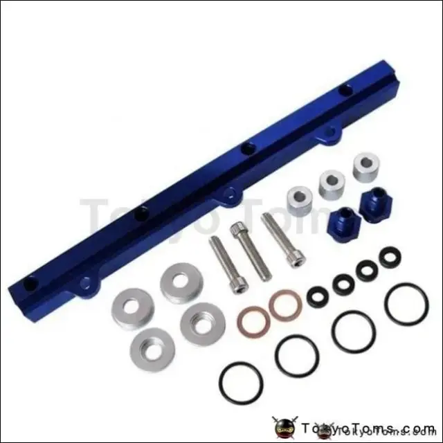 Mitsubishi Evo123 Aluminium Billet Top Feed Injector Fuel Rail Turbo Kit Blue High Quality 1
