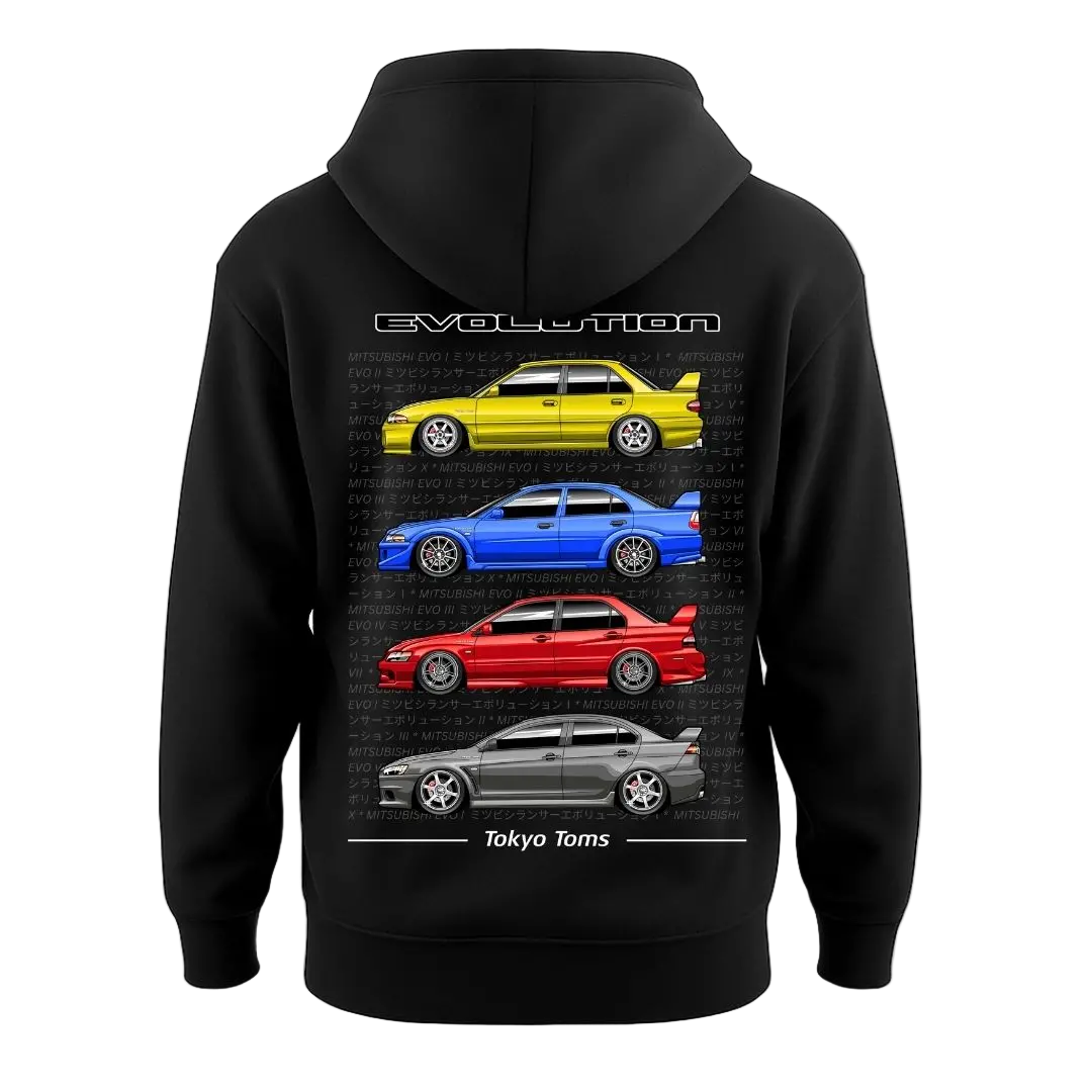 Mitsubishi Evolution Generations Hoodie 1