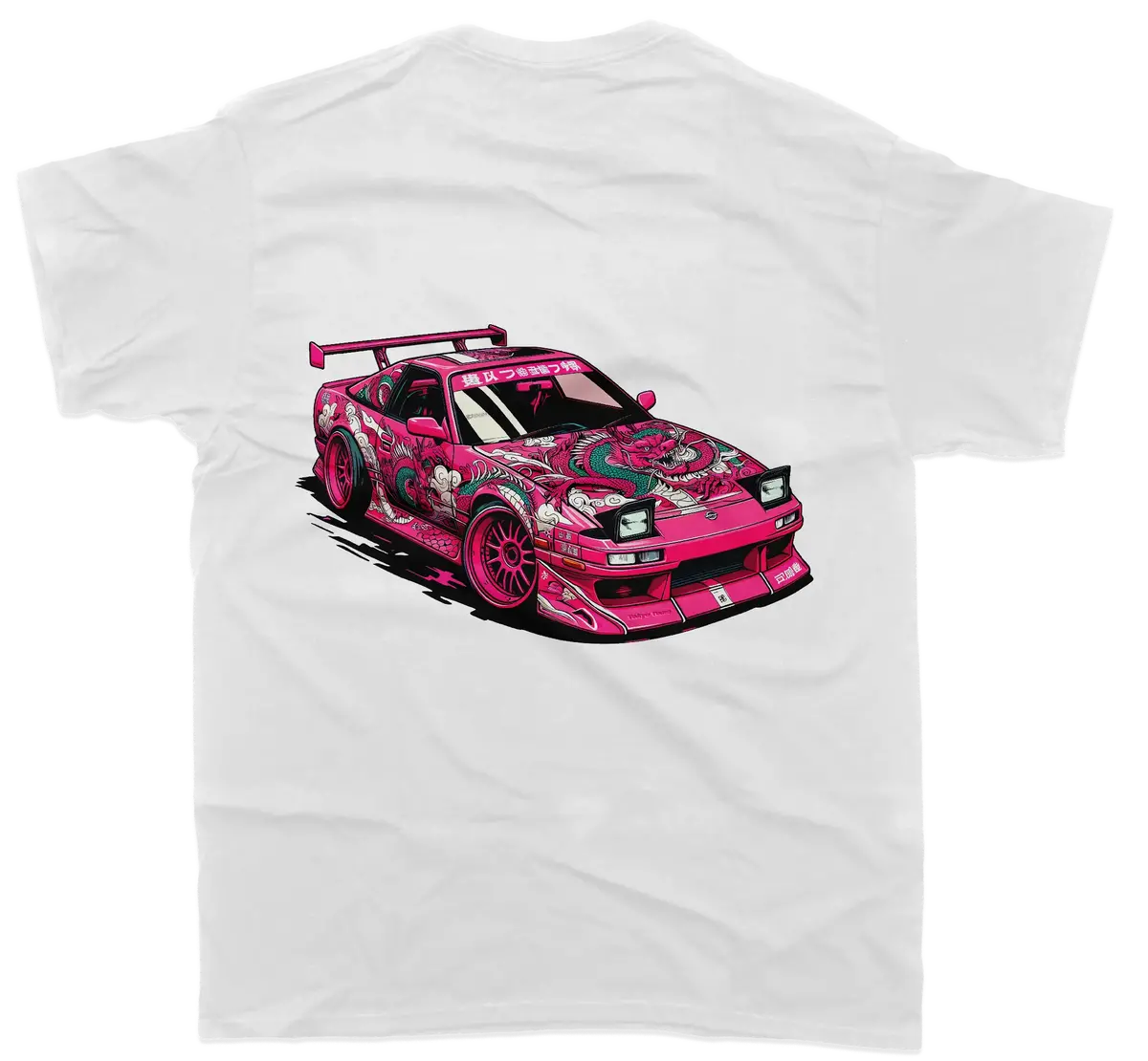 Nissan 180SX Pink Dragon Graphic T-Shirt – Unisex JDM Drift Style for Car Lovers