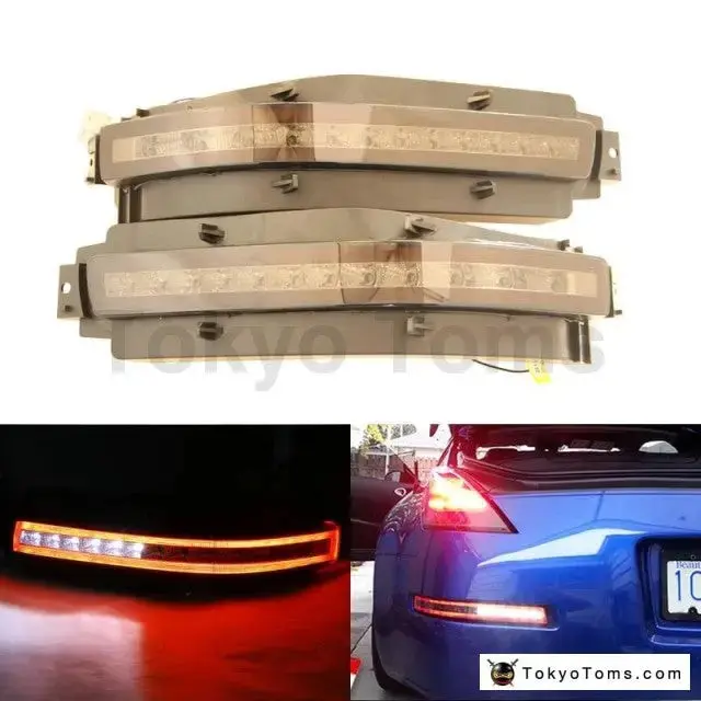Nissan 350Z Smoke Tinted Clear Lens All-In-One Led Turn Signal Backup Reverse Brake Light Assembly 1