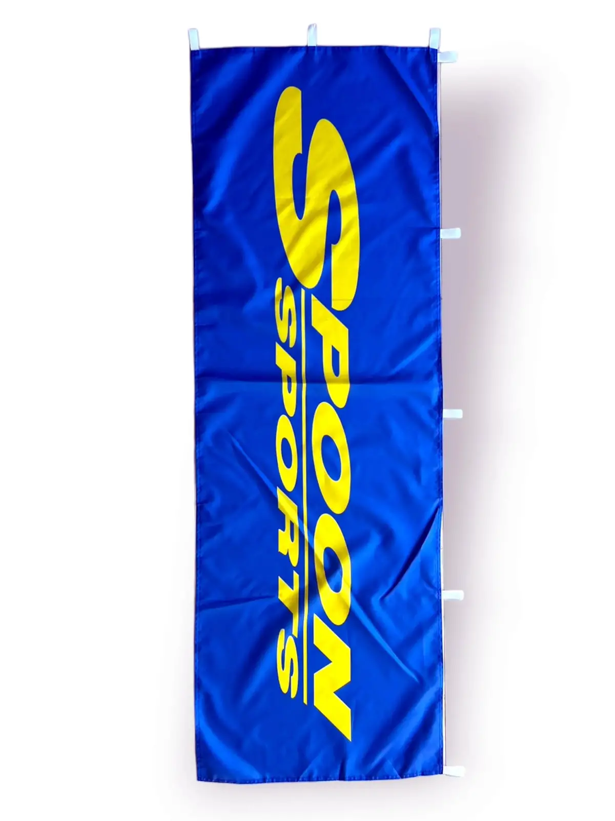Nobori Spoon Sports Yellow On Blue  Flag 1