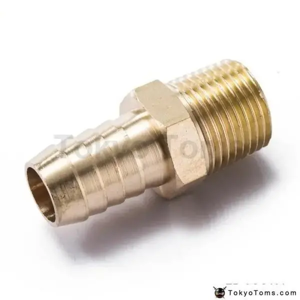 Brass 1/2" Mnpt X 5/8" Hose Barb Fitting For Bmw Vw Audi Vacuum Line/Fuel Pump/Oil Cooler 1