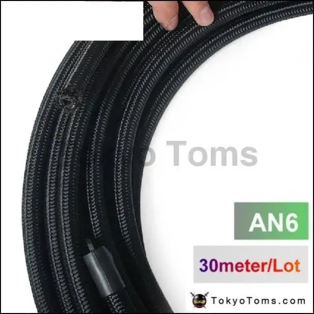 2013 Very High Quality - An6 Cotton Over Braided Fuel / Oil Hose Pipe Tubing Light Weight, 30 Meters Roll Tk-Hyg6 1