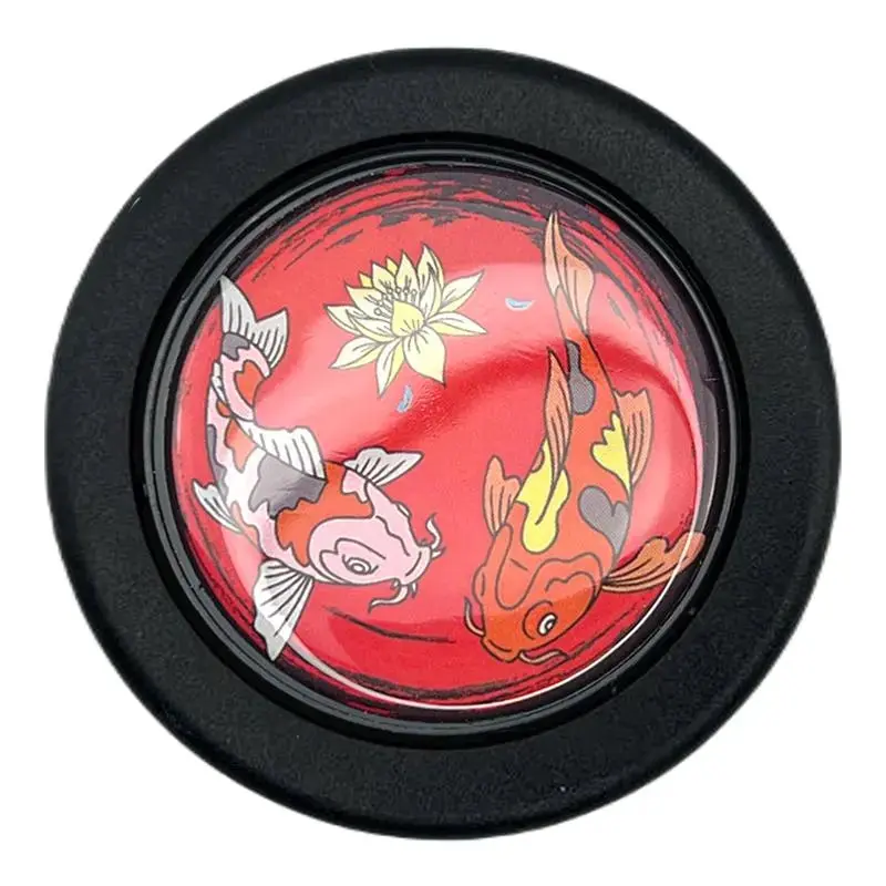 Orange Koi Horn Button 1