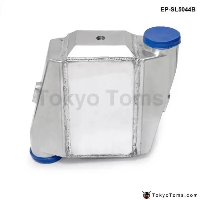 Universal Aluminum Bar & Plate Front Mount Water-To-Air Intercooler Inlet/Oulet 3" Core: 13.3" X12"X4.5" 1