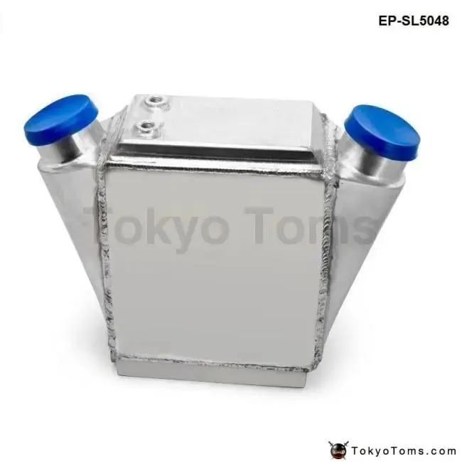 Universal Aluminum 15" X 11" X 4.5" Bar & Plate Front Mount Water-To-Air Intercooler Inlet/Outlet: 2.5" 1