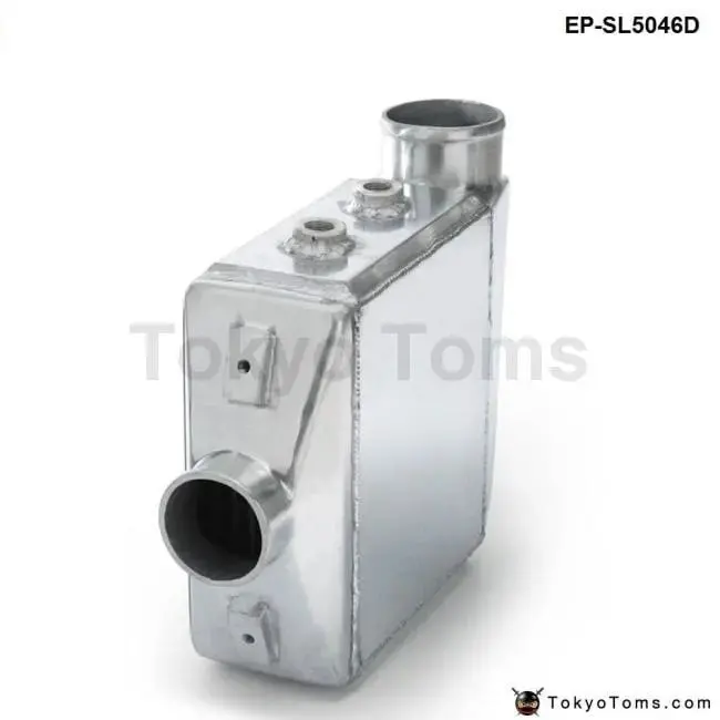 Universal Aluminum Water To Air Turbo Intercooler Front Mount 250 X 220 X 115Mm Inlet/Outlet: 3.5" 1
