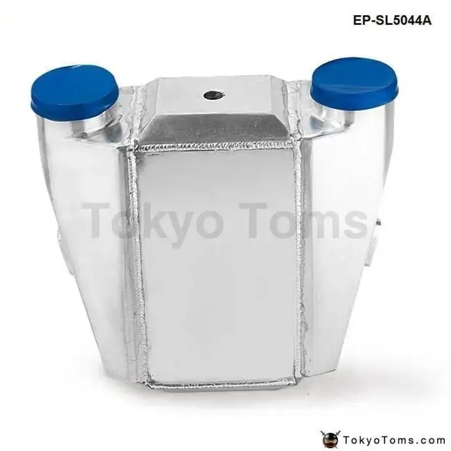 Universal Aluminum 13.3" X12"X4.5" Bar & Plate Front Mount Water-To-Air Intercooler Inlet/Outlet: 3" 1