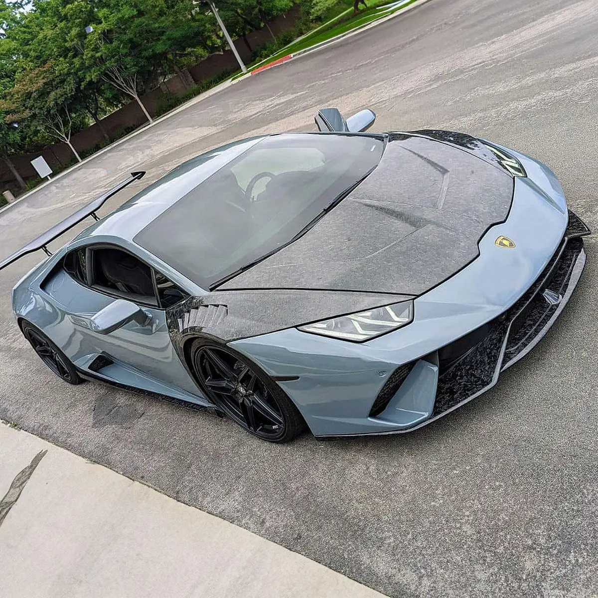 Performante Style Carbon Fiber Front Bumper For Lamborghini Huracan Lp580 Lp610 1