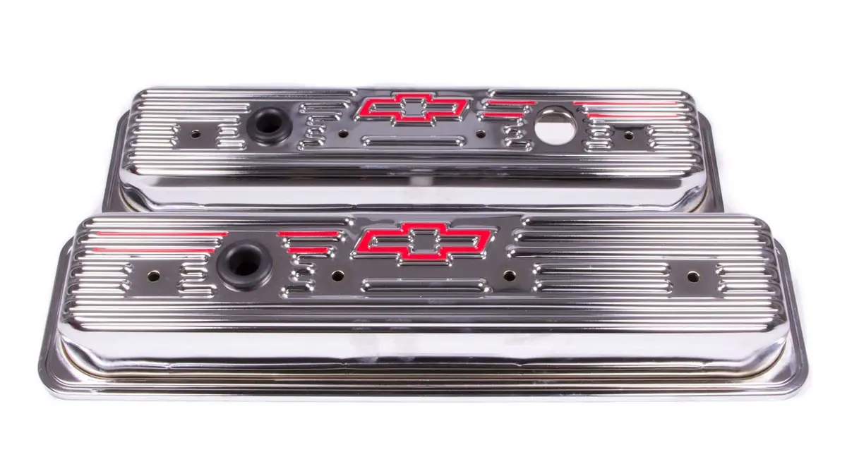 Sbc Chrome Center Bolt V/C's - Short W/Baffle 1