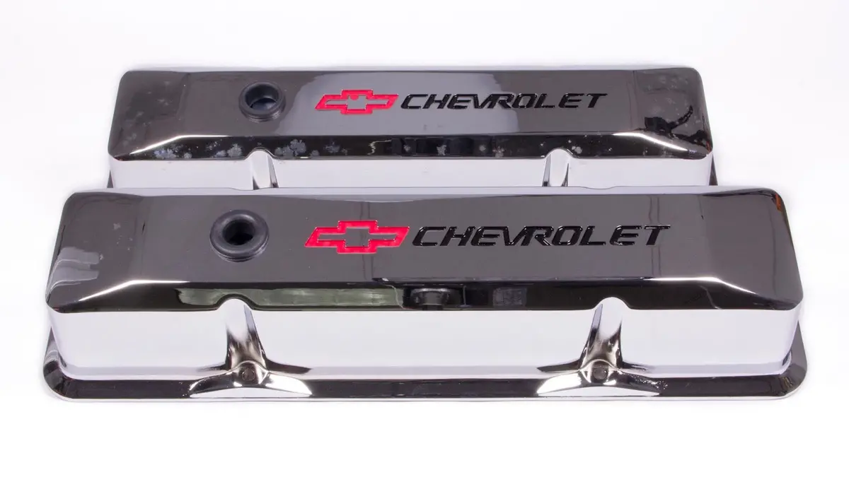 Sbc Chrome Die Cast V/C's - Tall W/Baffle 1