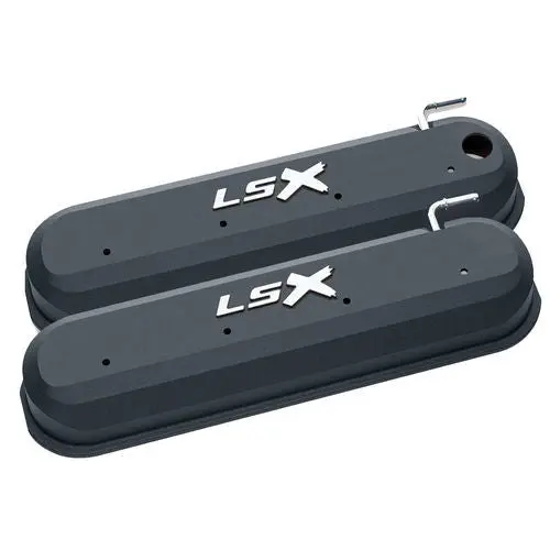 Gm Ls Valve Covers - Slant Edge Black 1