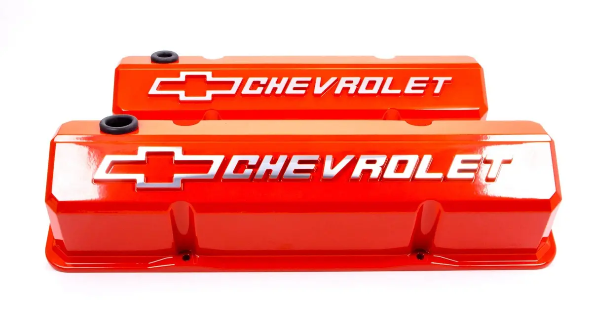 Sbc Slant Edge Chevy Orange V/C Tall Rec Logo 1