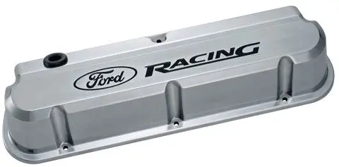 Ford Mustang Steel Valve Covers Black Crinkle 1