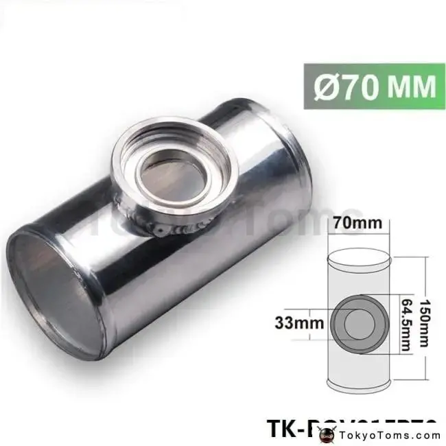 70Mm 2.75"  Cnc Aluminum Turbo Pipe / Piping Polish  Flange Adaptor For Hs Ssqv Sqv Bov Tk-Bov01fp70 1