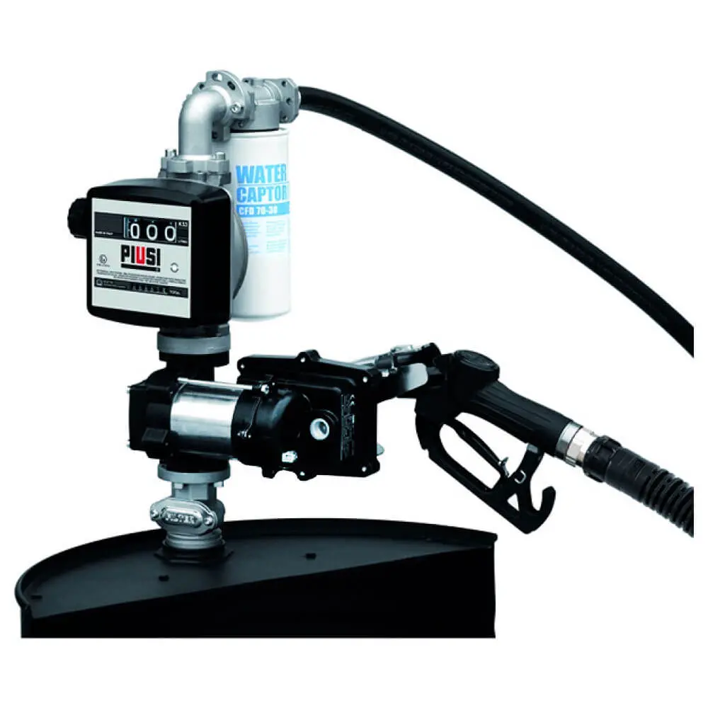 Piusi 240V Ac Pump Kit Ex50 - 50Lpm | Comprising Pump, Auto Nozzle, Telescopic Suction Tube, 4M Delivery Hose, K33 Meter 1