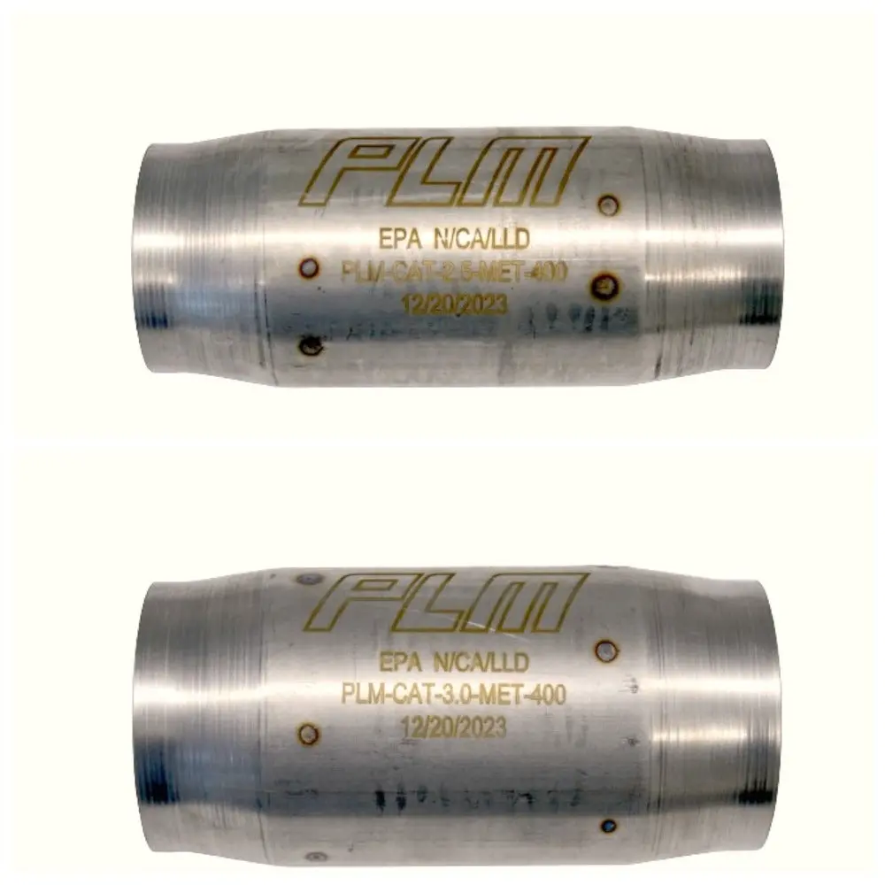 Plm High Flow Performance 400 Cell Epa Metallic Catalytic Converter & Flanges Extension Pipe 1