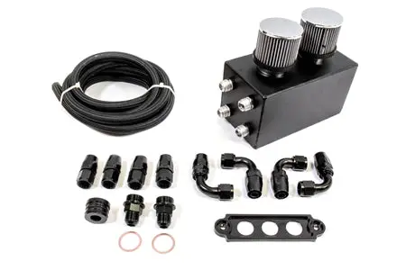 Plm Power Driven Universal Oil Catch Can Kit Breather Tank 1