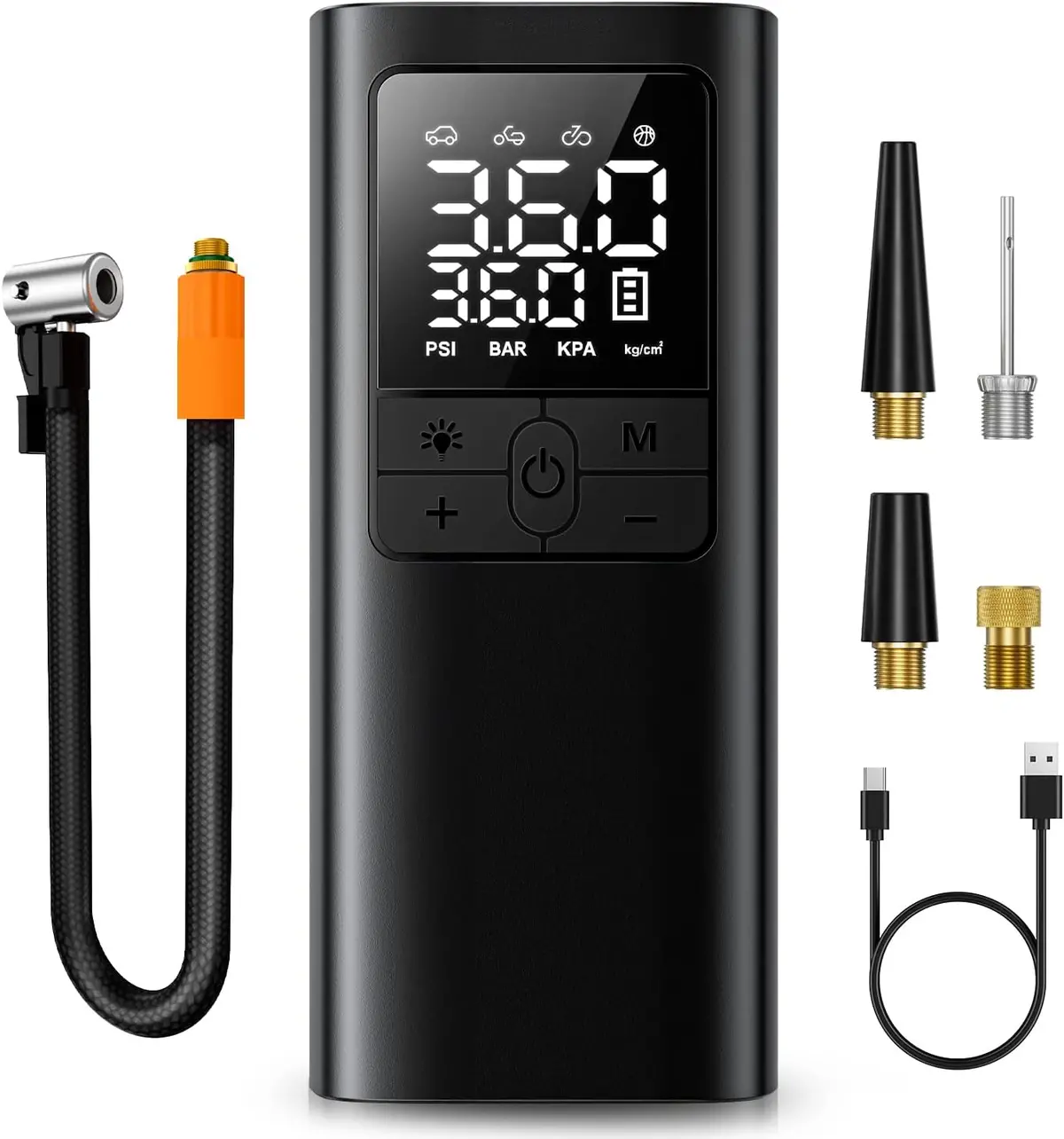 Plm Tire Inflator Portable Air Pump - 150Psi & 10000Mah 1